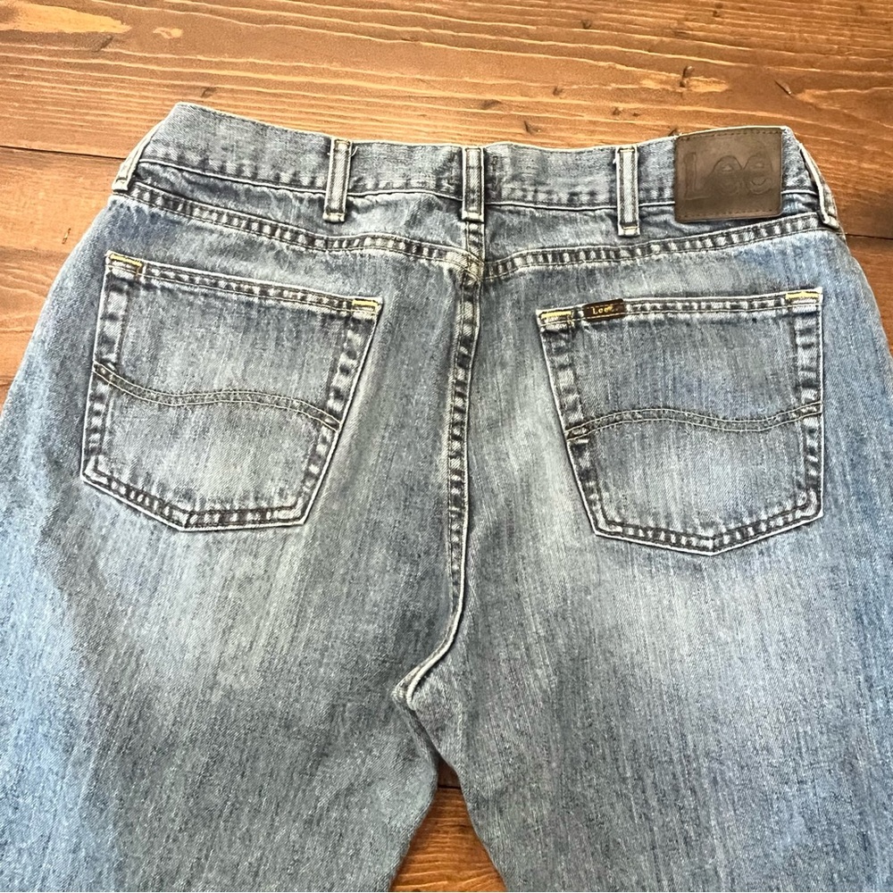 Vintage Y2K Lee Denim Blue Jeans Regular Fit Mens Size 36x32 (35x31)Medium Wash - Picture 2 of 6